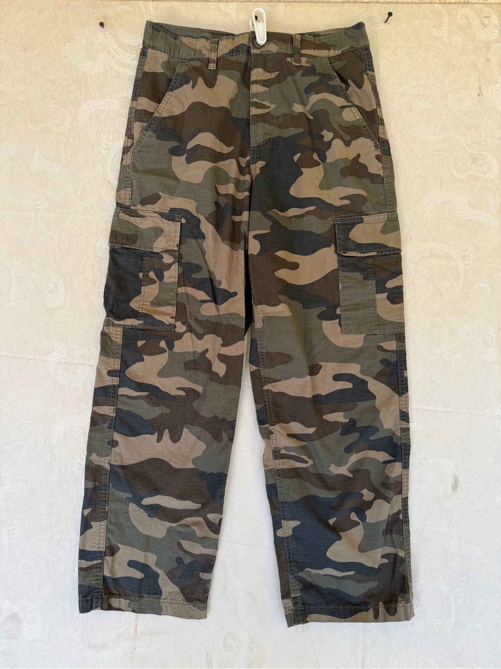 Camo Men Cargo Pants - Green & Brown Camouflage